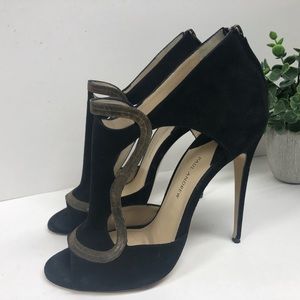 Paul Andrew Black Suede Pumps Size 10
